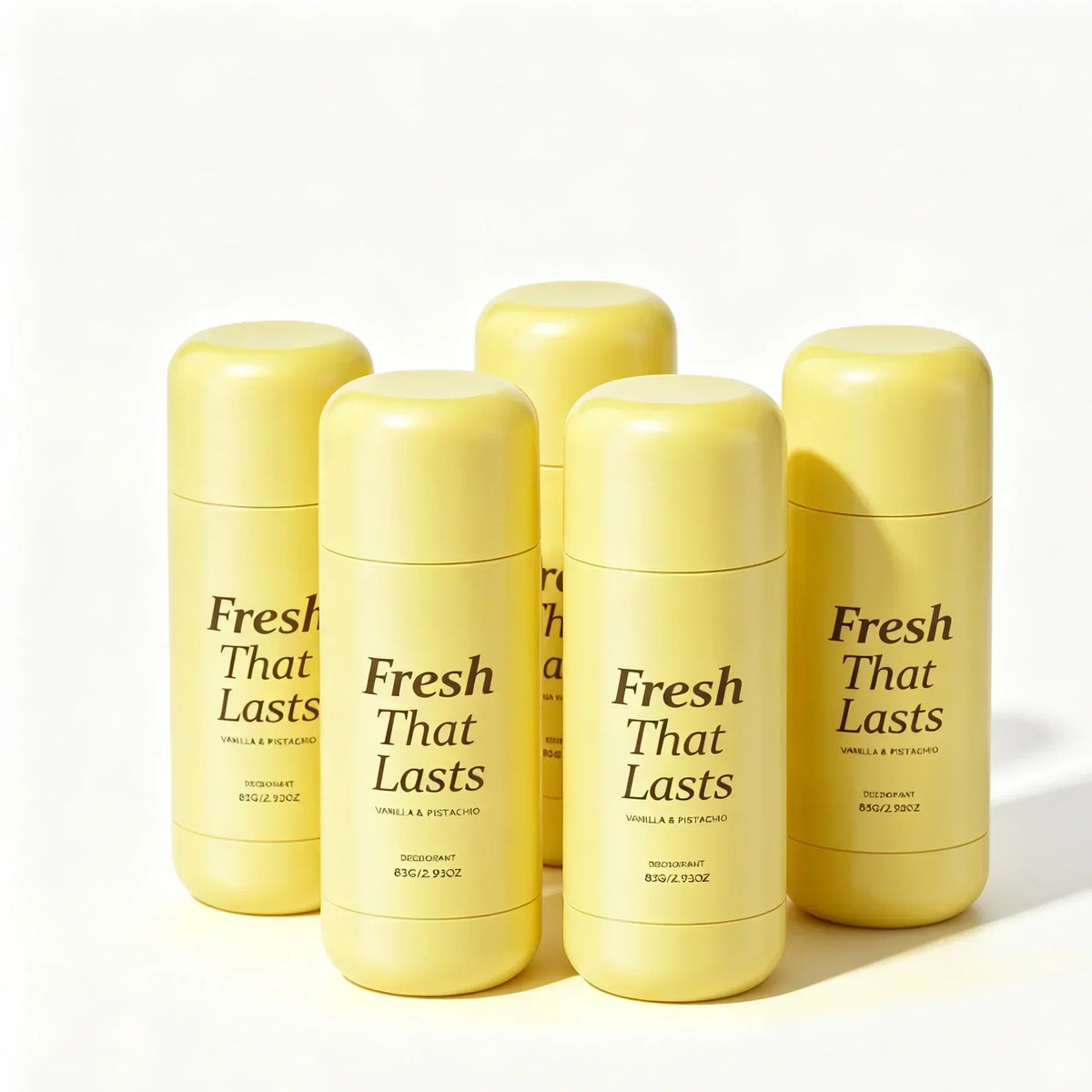 Deodorant Vanilla & Pistachio Fresh That Lasts - 24 Hour Odor Control, No Aluminum, Baking Soda, Parabens, Phthalates, Ethanol - Brightening