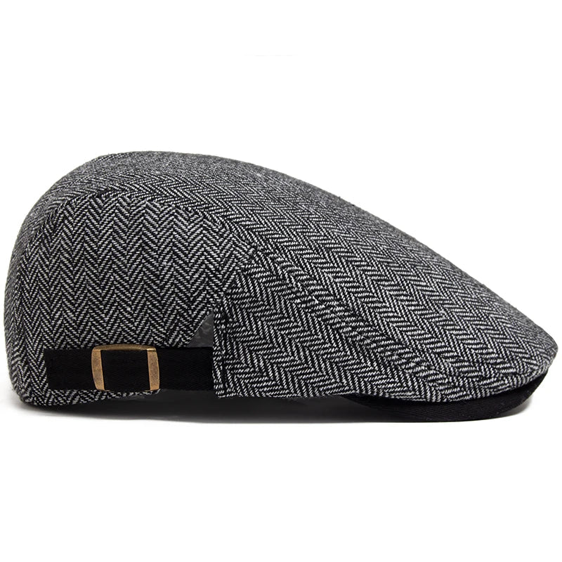 Men's Herringbone Flat Cap