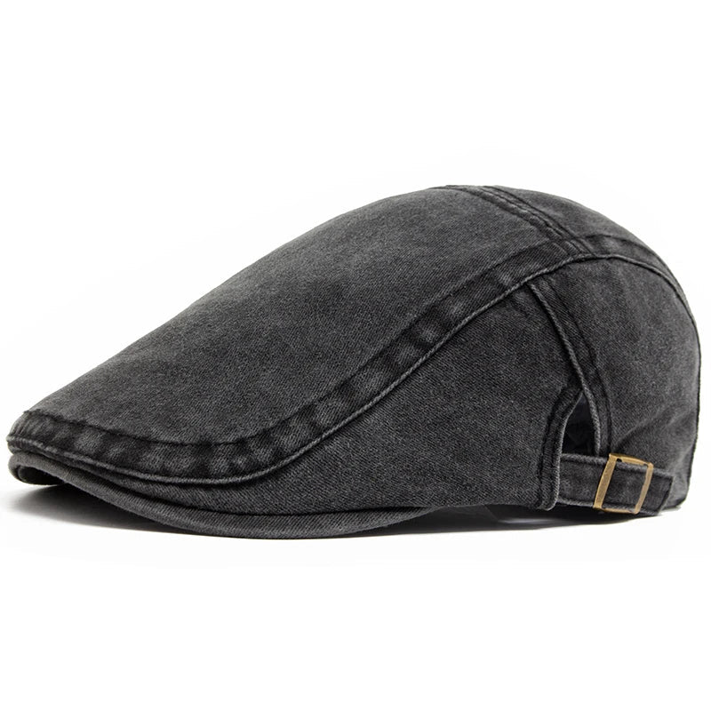 Men's Denim Flat Cap