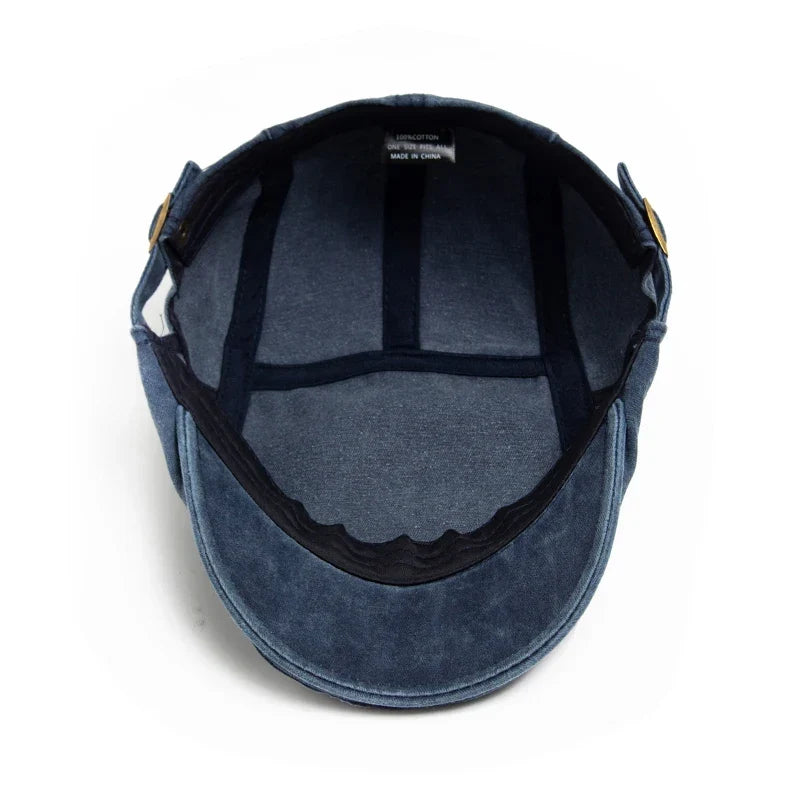 Men's Denim Flat Cap