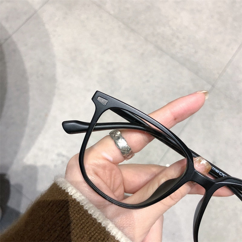 Unisex Myopia Prescription Glasses with Blue Light Blocking Lenses - Lightweight Plastic Frame Eyewear for Nearsighted Vision Correction
