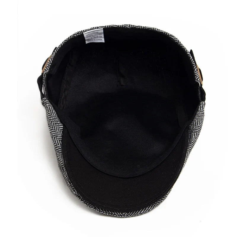 Men's Herringbone Flat Cap
