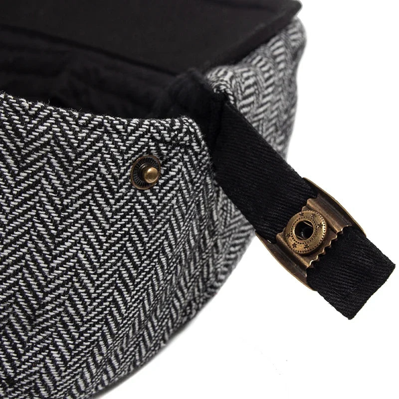 Men's Herringbone Flat Cap