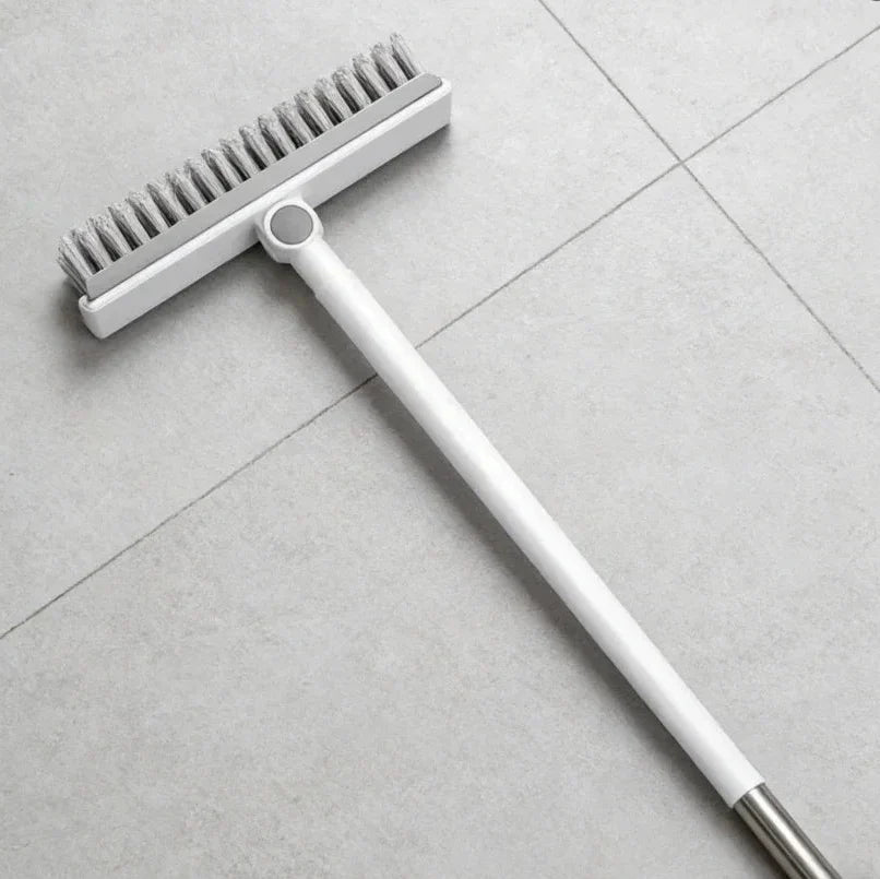 Long-Handle Bathroom Floor Brush for Tile, Grout Gaps, Walls and Toilet Cleaning