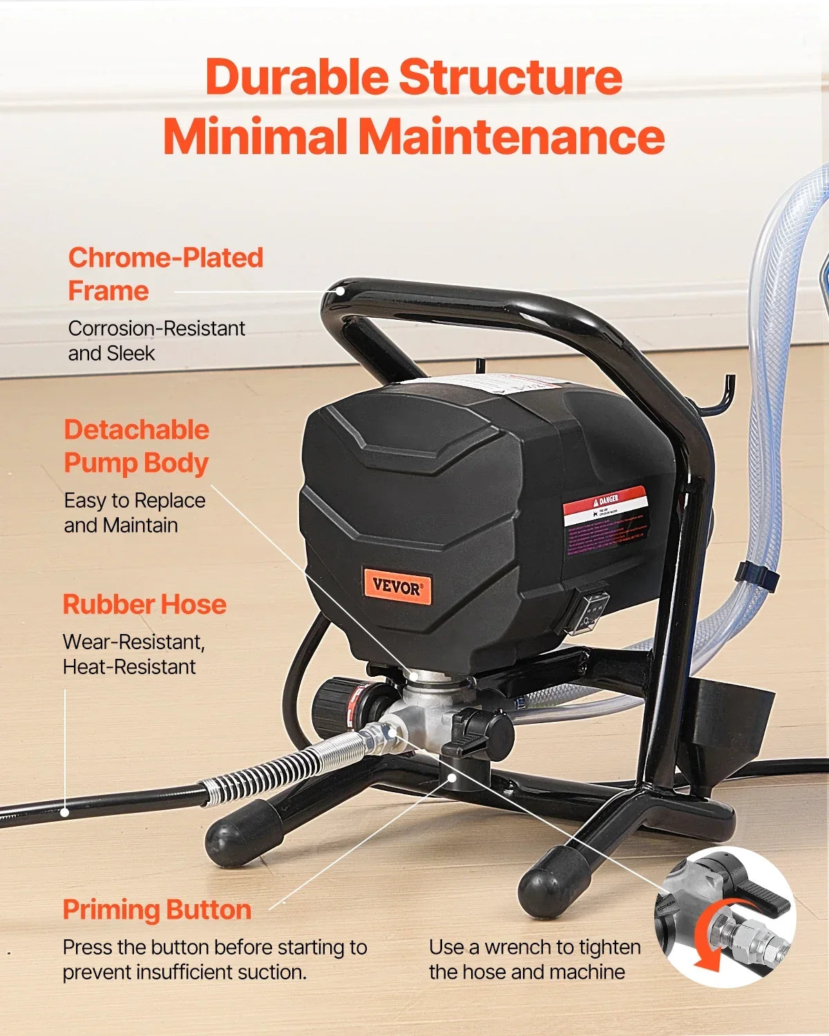 Electric High Pressure Airless Paint Sprayer - 650W Professional Painting Machine with Extension Rod and 3000PSI Output for Home and Industrial Use