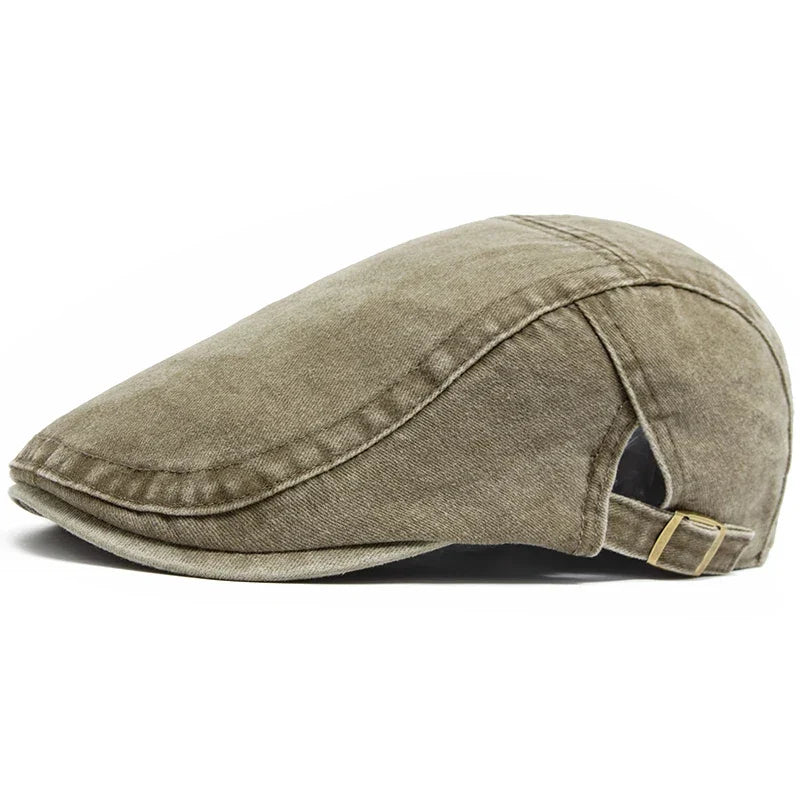 Men's Denim Flat Cap