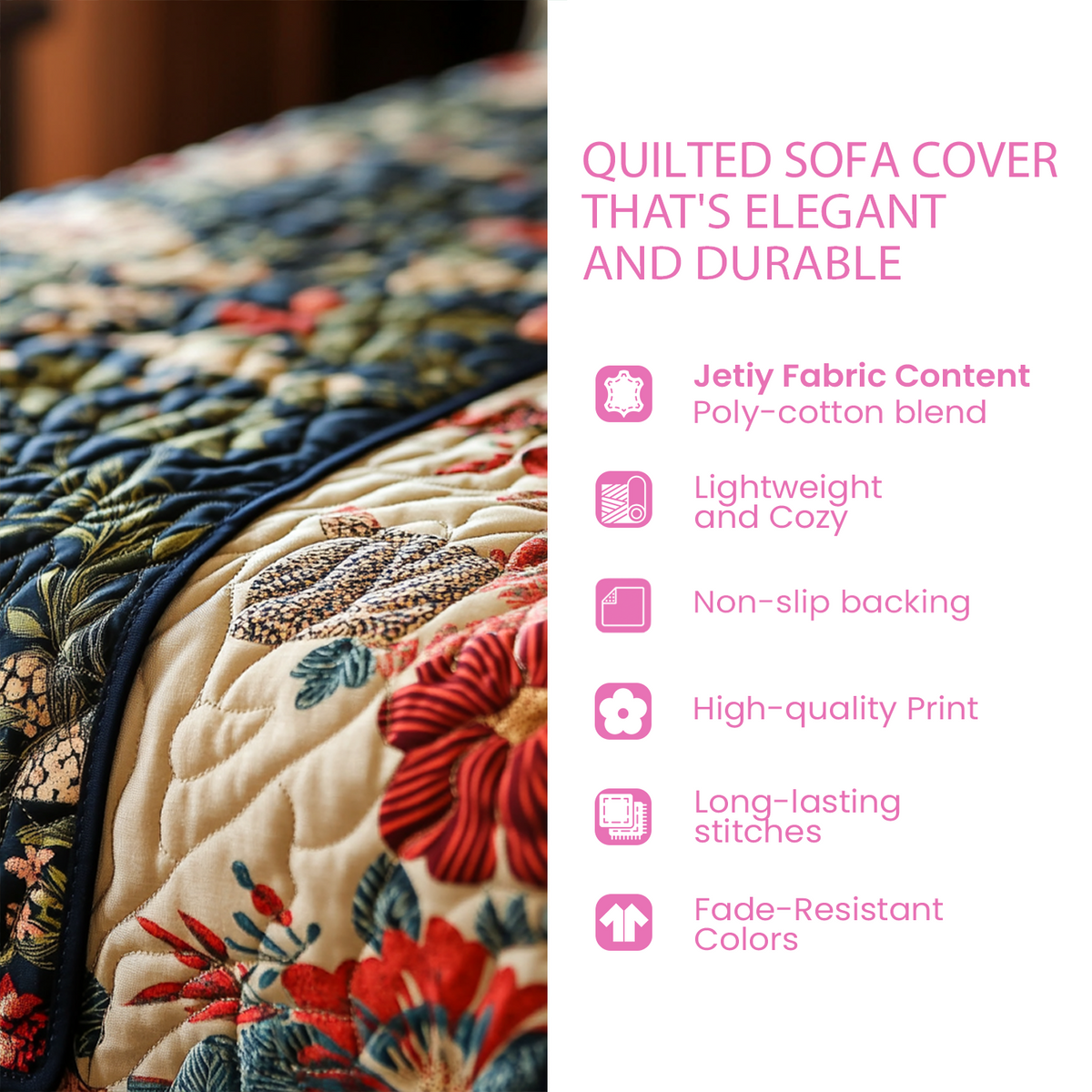 Quilted Pawprint Pet Sofa Cover