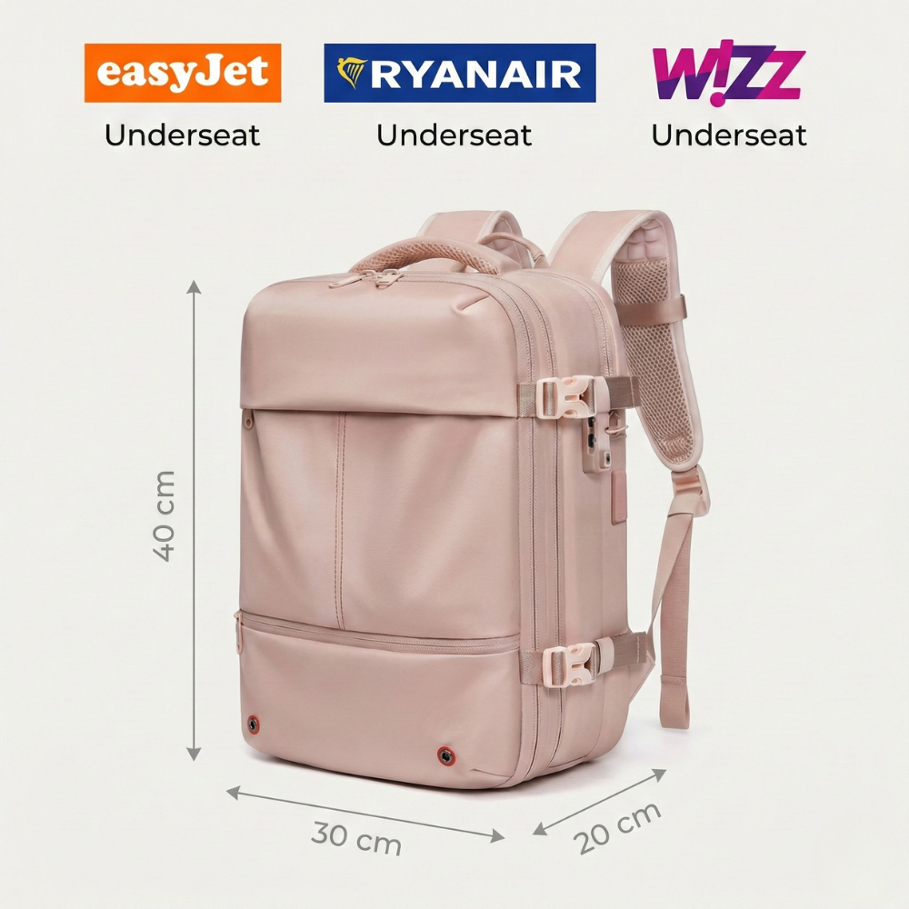 The Overnighter Pink edition - Underseat Cabin Backpack 45L