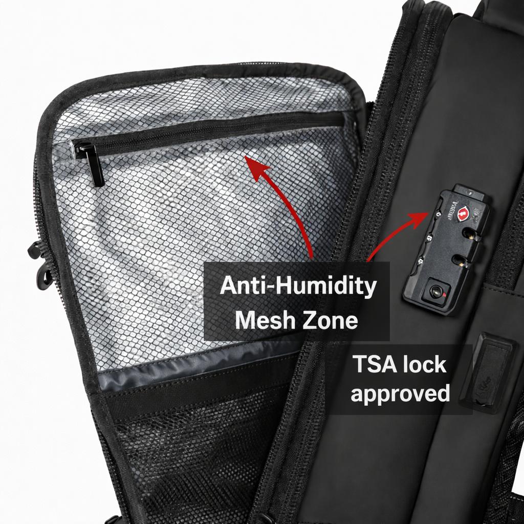 vacuum compression backpack 60L