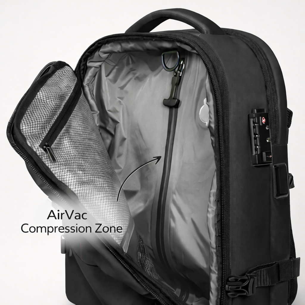 vacuum compression backpack 60L