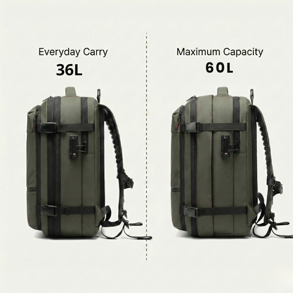 vacuum compression backpack 60L