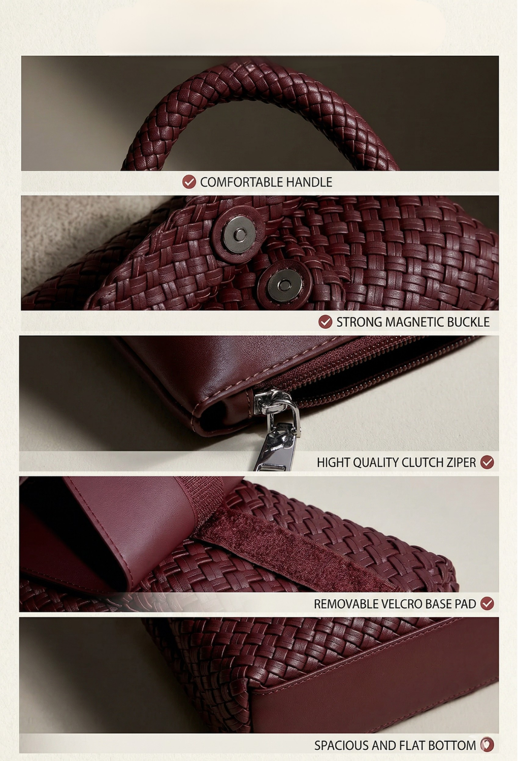 Woven Leather work bag for ladies