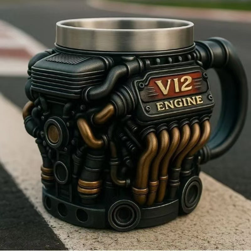 Engine Theme Mug for Car Enthusiasts