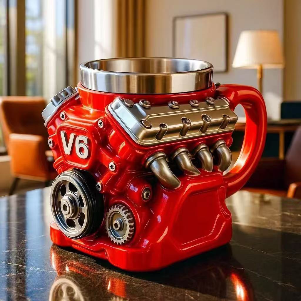 Engine Theme Mug for Car Enthusiasts