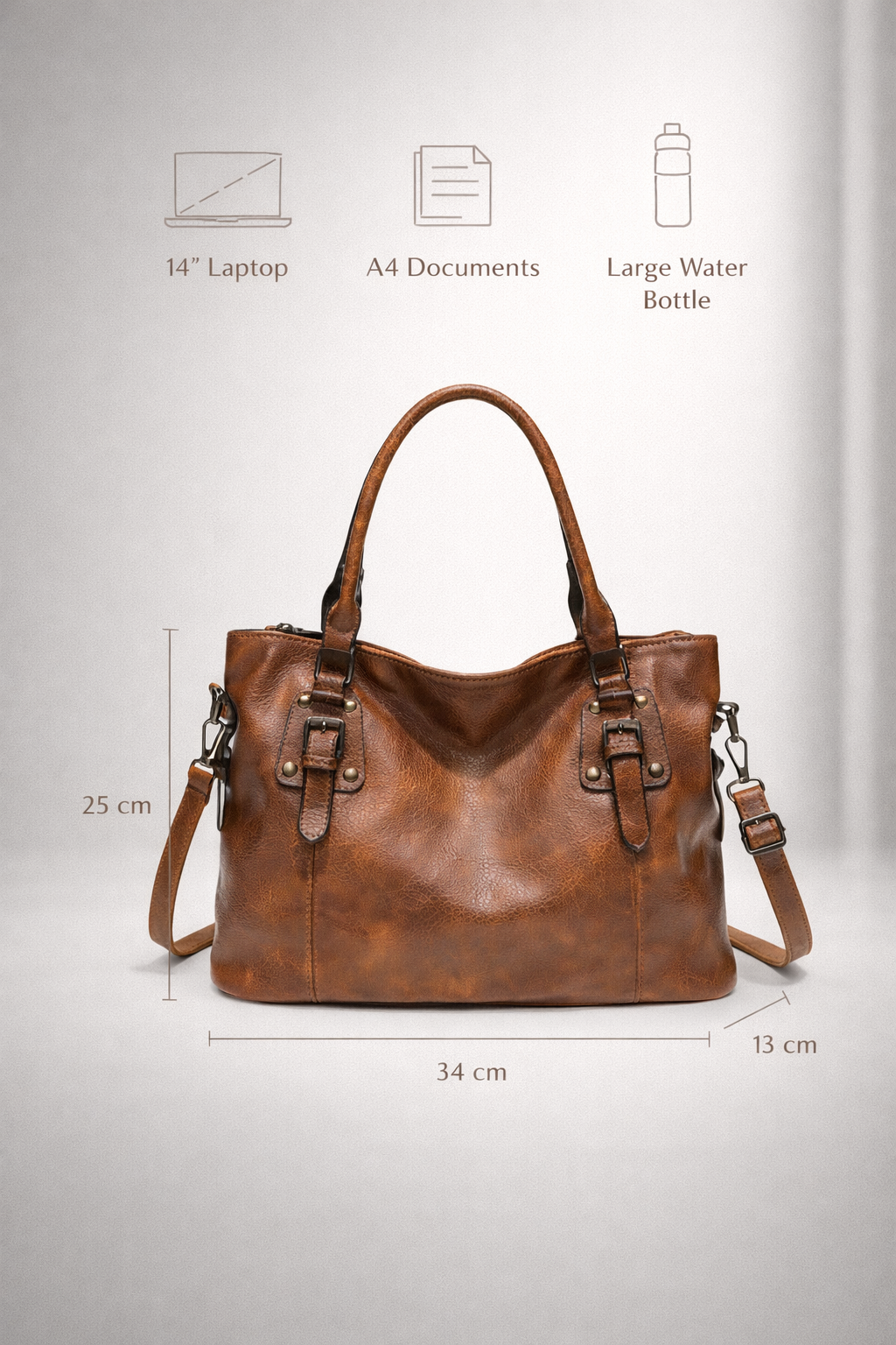 Vintage tote bag for school