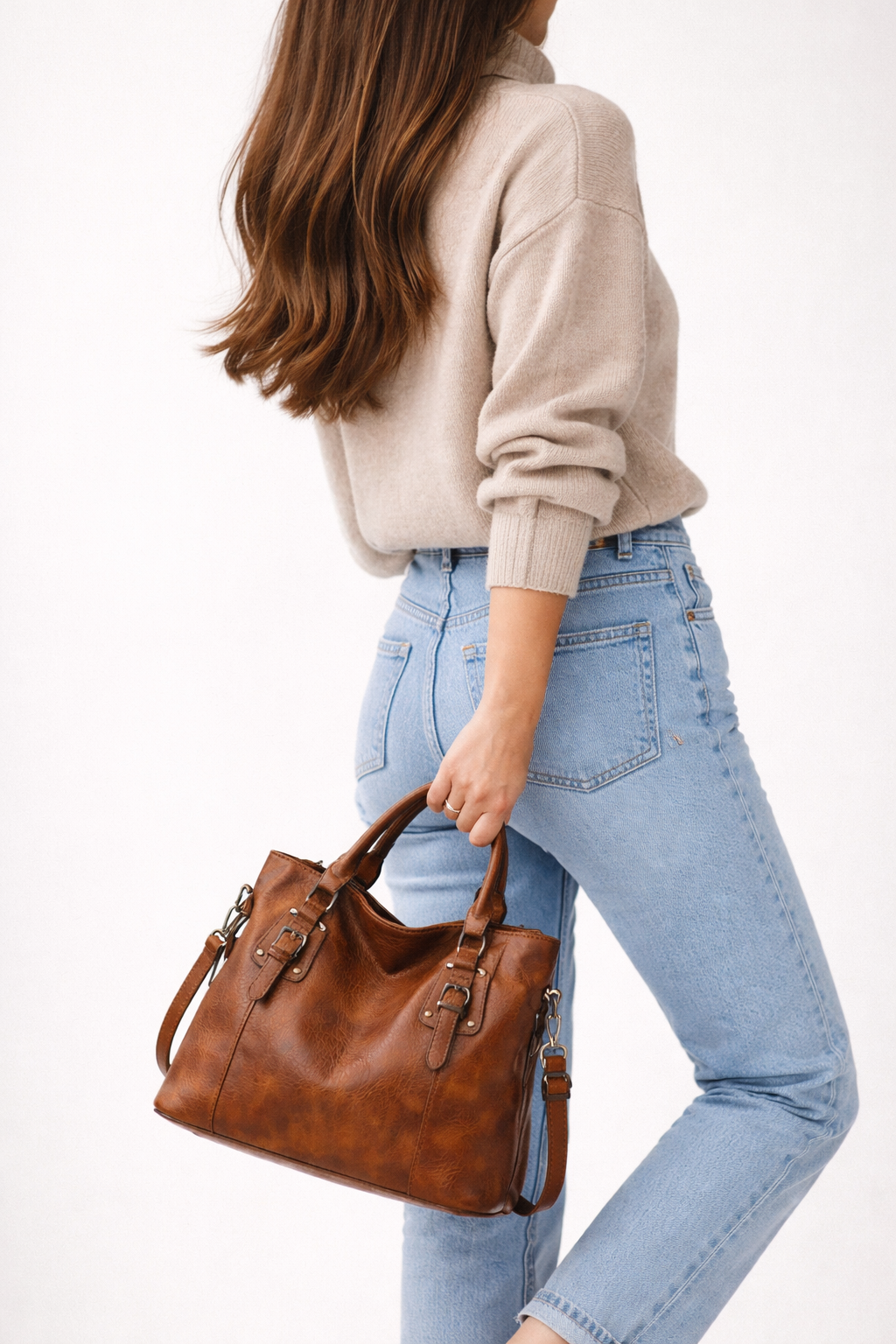 Vintage tote bag for school