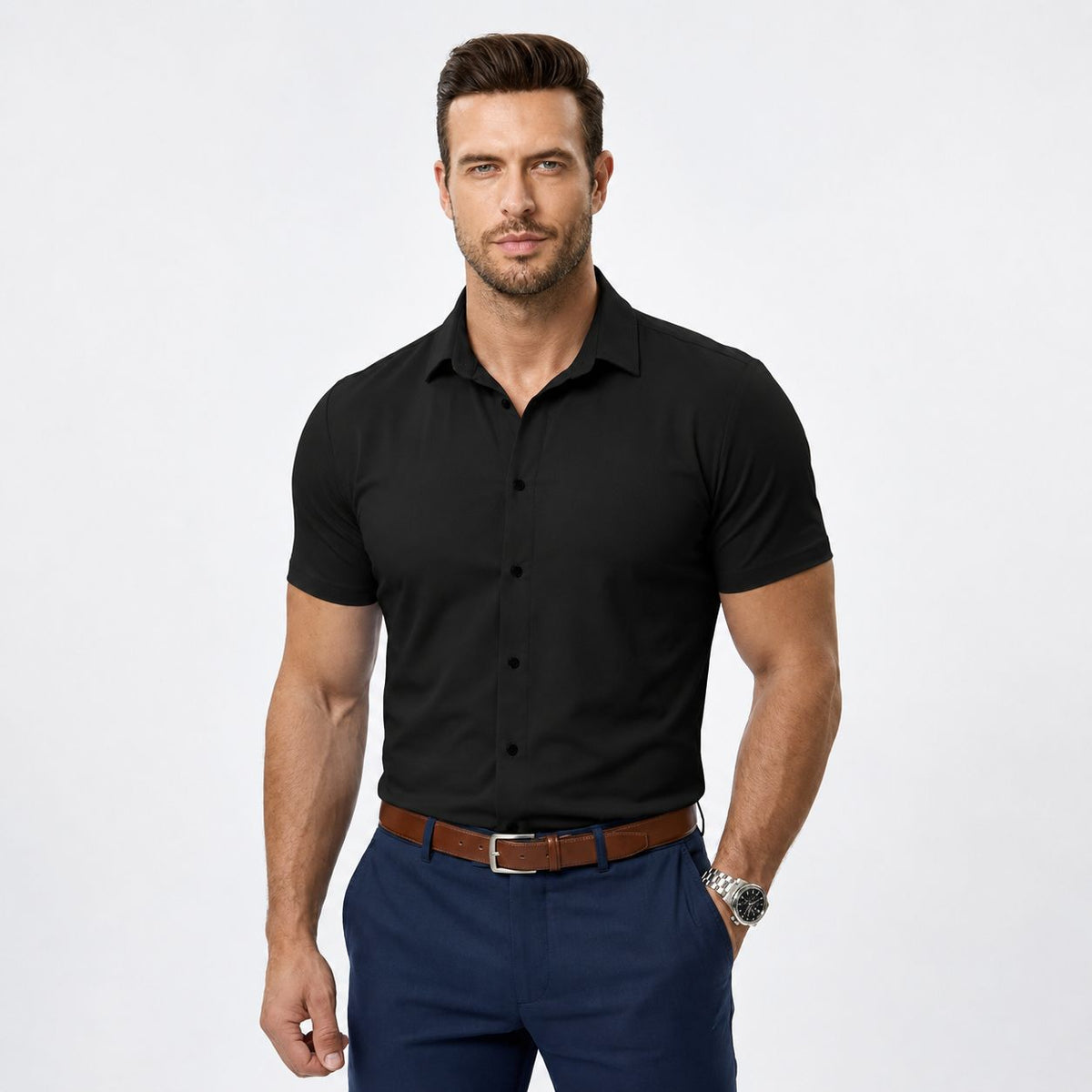 Men's Muscle Fit Shirts, 2-Pack