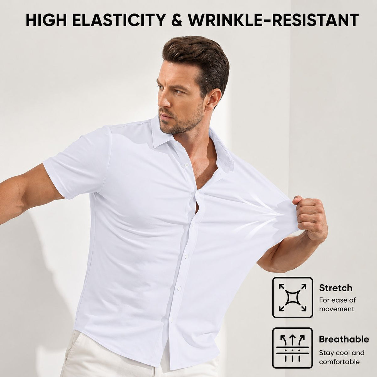 Men's Muscle Fit Shirts, 2-Pack
