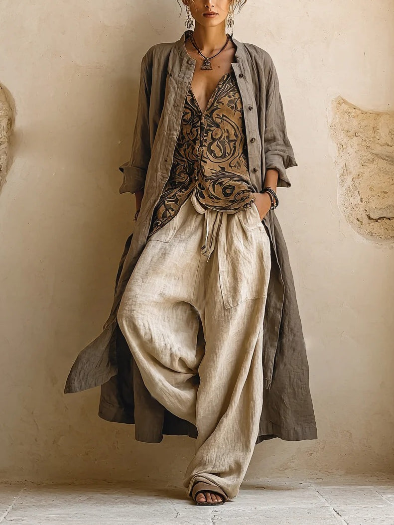 Women's 3-Piece Linen Set