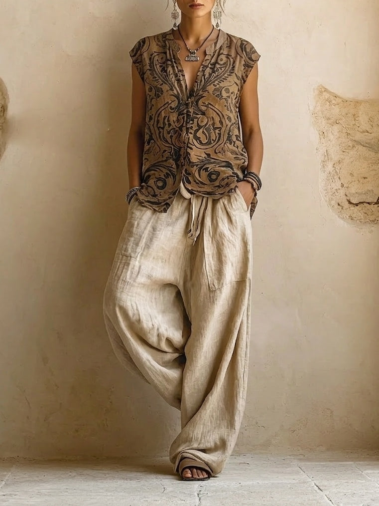 Women's 3-Piece Linen Set