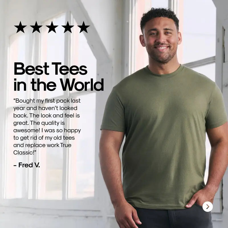 Men's Crew Neck T-Shirts, 4-Pack