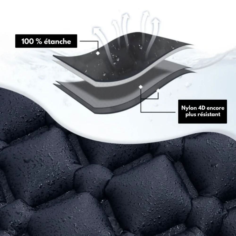 Inflatable Camping Mattress with Foot Pump & Built-In Pillow