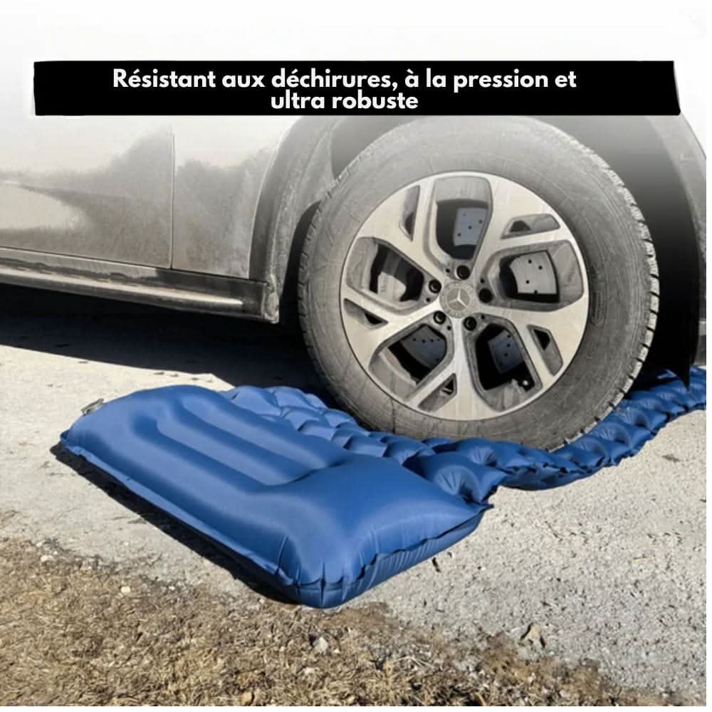 Inflatable Camping Mattress with Foot Pump & Built-In Pillow