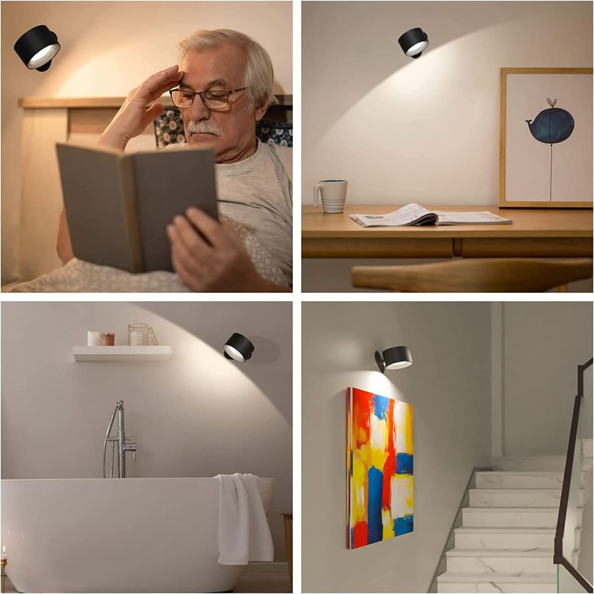 Wireless 360° Rotating LED Lamp for Flexible Lighting