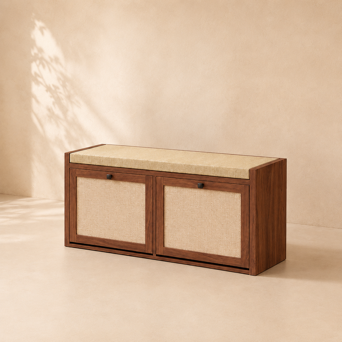Flip-Down Shoe Storage Bench