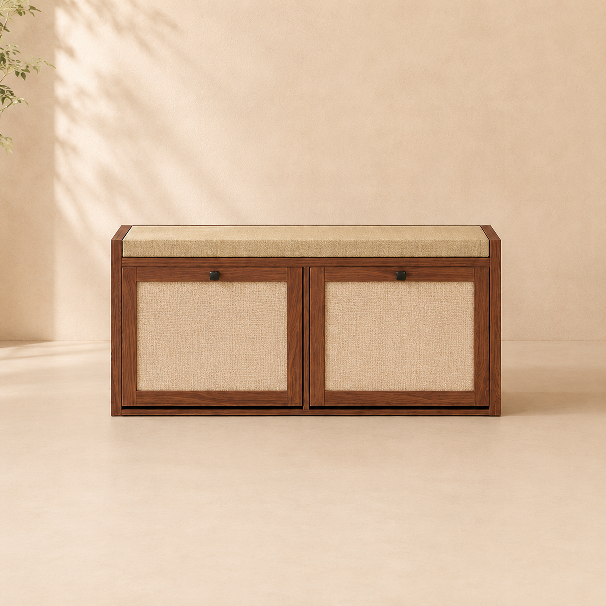 Flip-Down Shoe Storage Bench