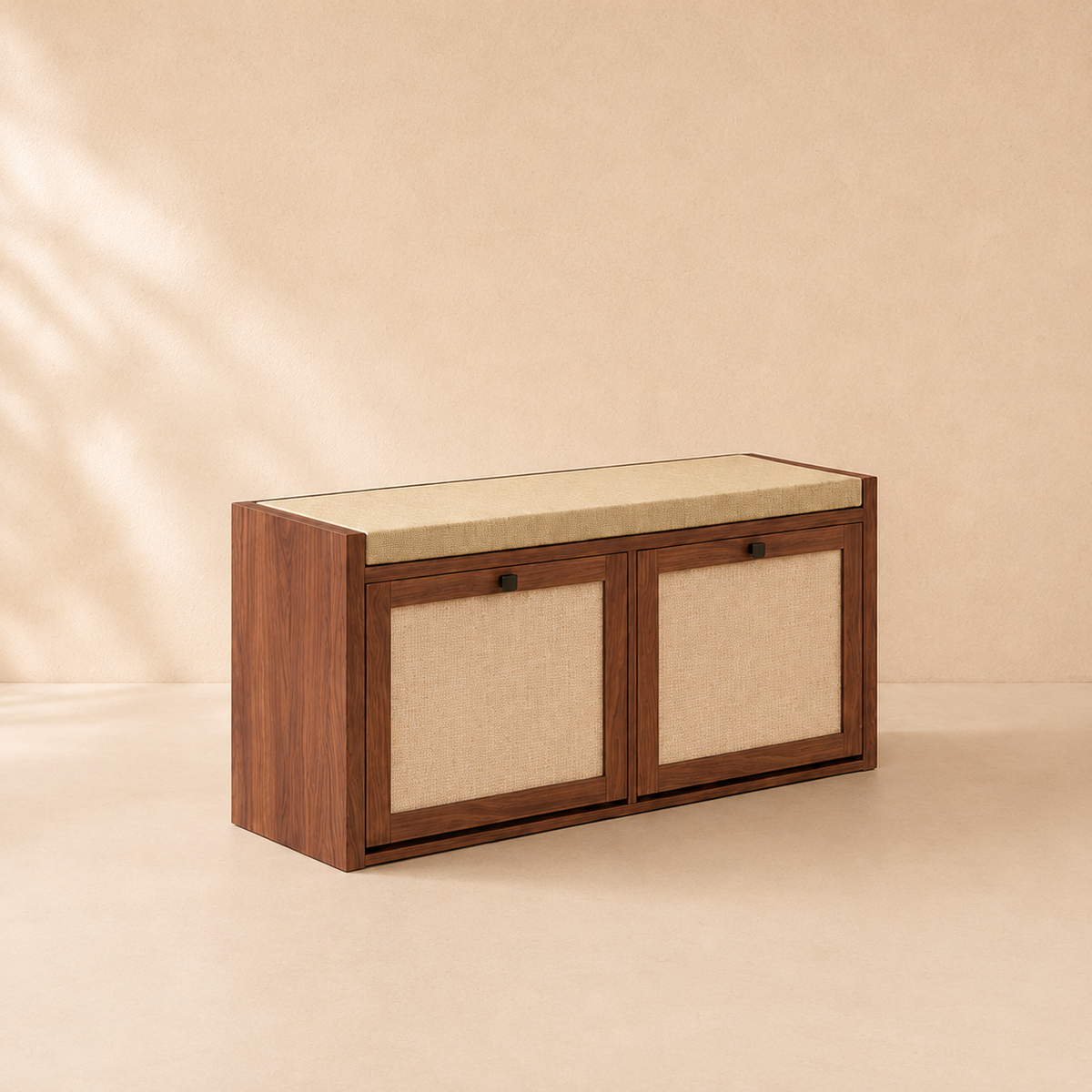 Flip-Down Shoe Storage Bench
