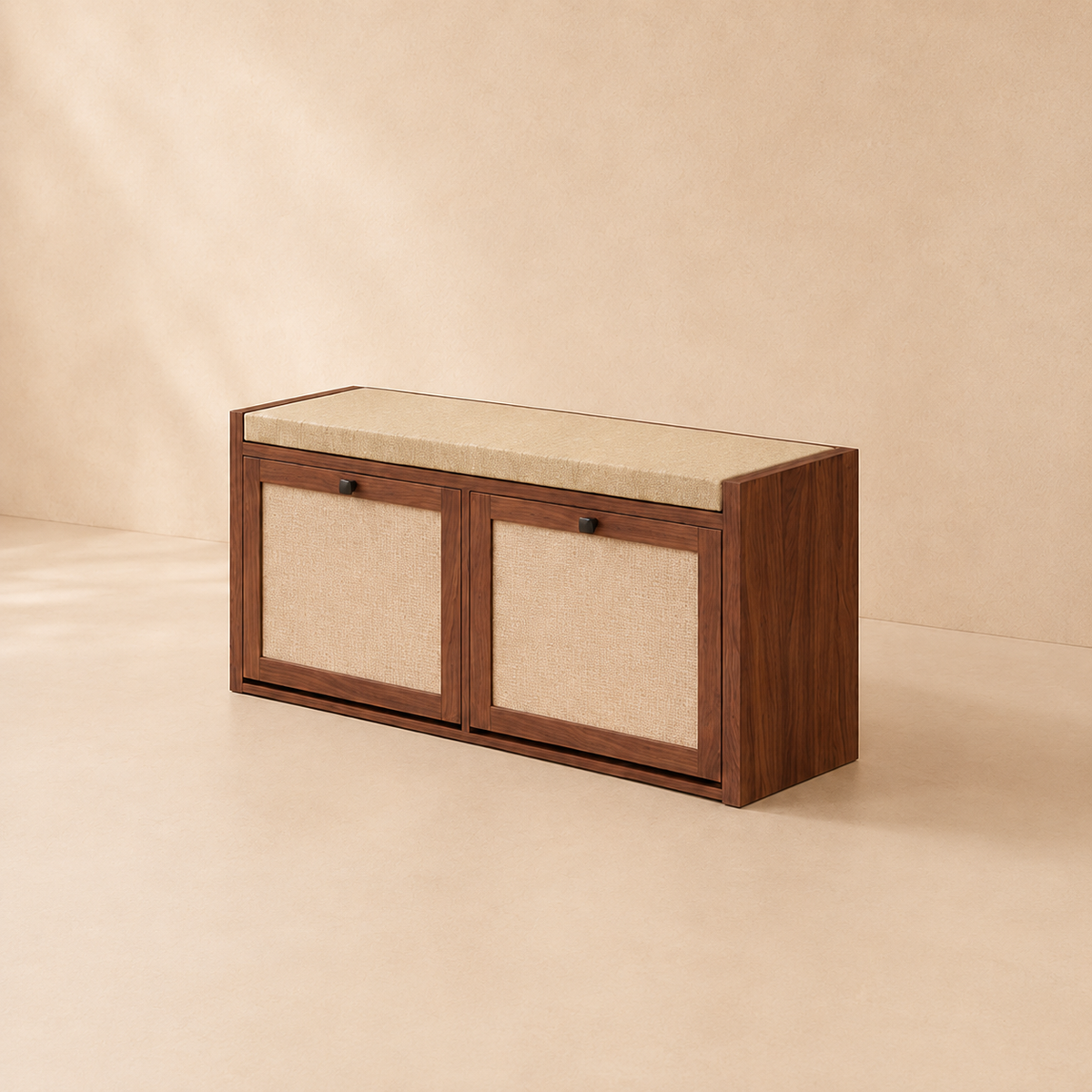 Flip-Down Shoe Storage Bench