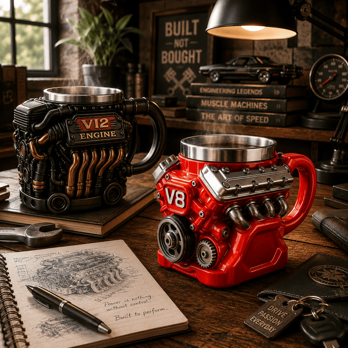 Engine Theme Mug for Car Enthusiasts