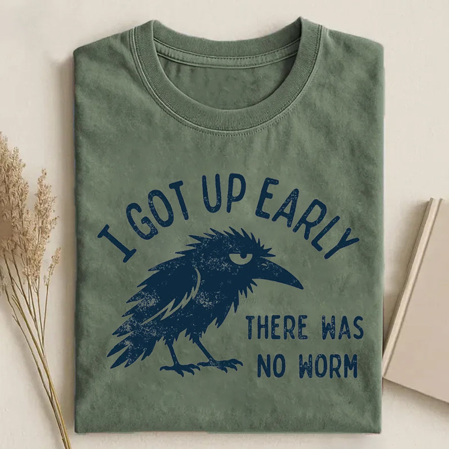 Vintage Grumpy Crow Graphic T-Shirt