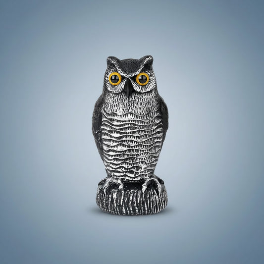 Halloween Owl Decoy Statue with Bird Deterrent Scarecrow Design Outdoor
