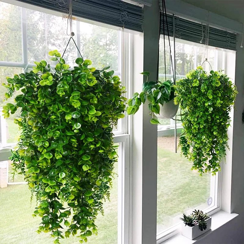 Faux Eucalyptus Hanging Greenery UV Resistant Home Decor
