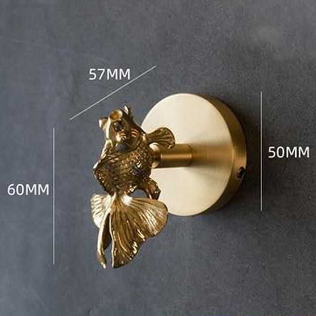 Decorative Brass Animal Coat Rack with Gold Finish