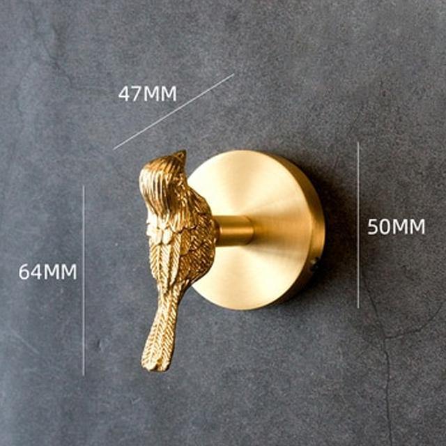 Decorative Brass Animal Coat Rack with Gold Finish
