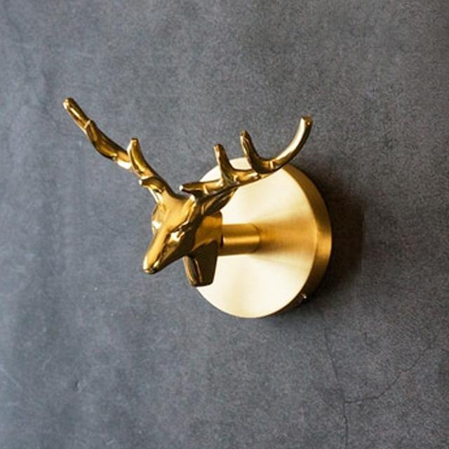 Decorative Brass Animal Coat Rack with Gold Finish