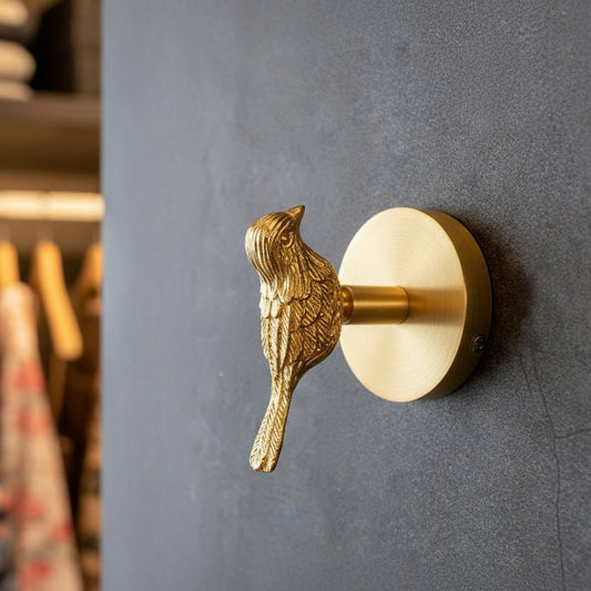 Decorative Brass Animal Coat Rack with Gold Finish