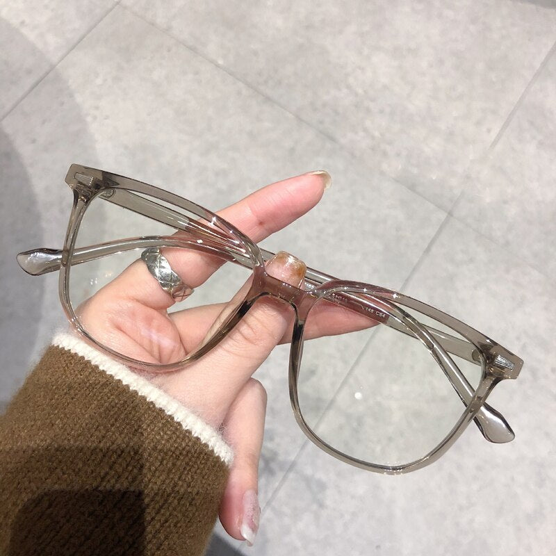 Unisex Myopia Prescription Glasses with Blue Light Blocking Lenses - Lightweight Plastic Frame Eyewear for Nearsighted Vision Correction