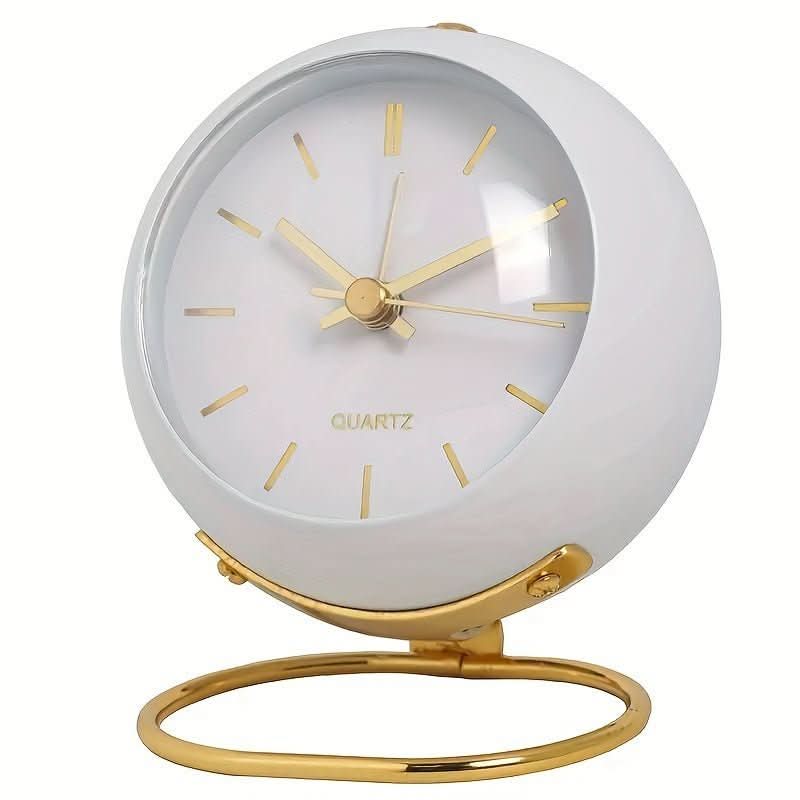 Retro Analog Alarm Clock with Silent Movement