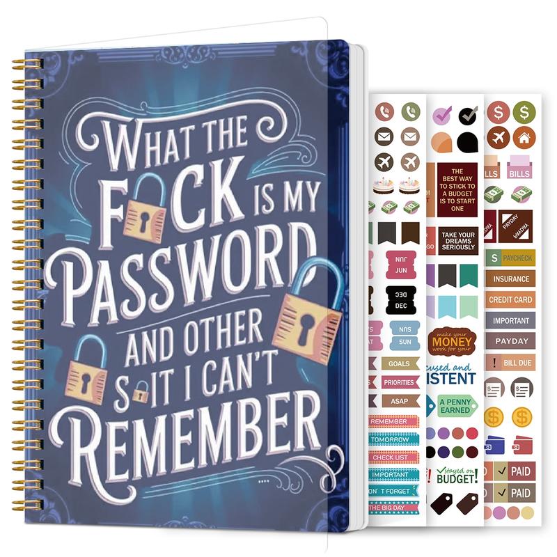 Funny Password Notebook with Lock Icons