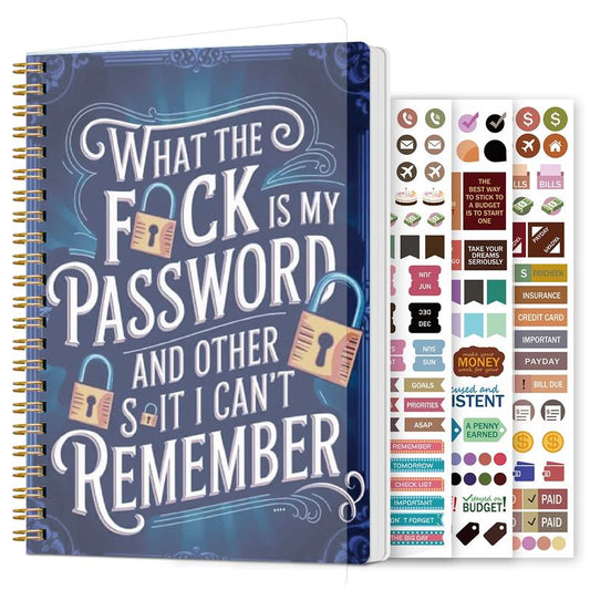 Funny Password Notebook with Lock Icons