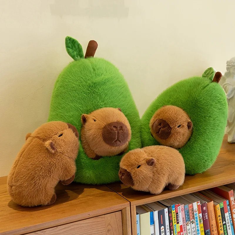2-in-1 Plush Toy Baby Avocado Capybara Stuffed Animals for Kids