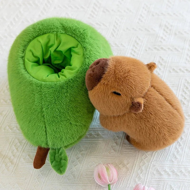 2-in-1 Plush Toy Baby Avocado Capybara Stuffed Animals for Kids