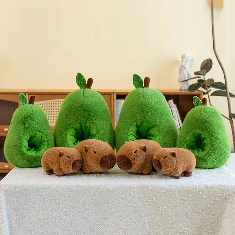 2-in-1 Plush Toy Baby Avocado Capybara Stuffed Animals for Kids