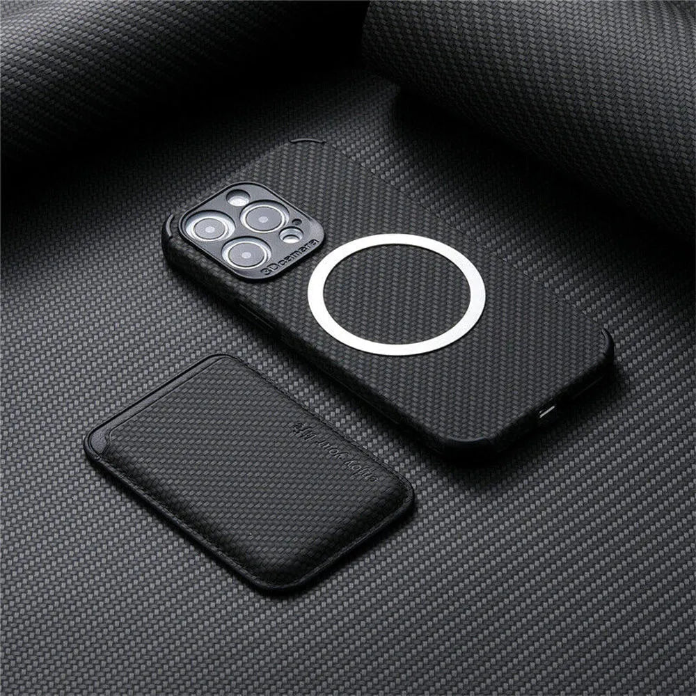 Compatible Carbon Fiber Case for 14 Pro & 13