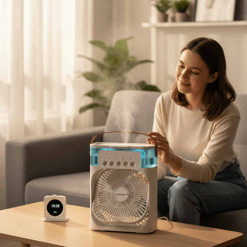 Desktop Evaporative Mini Cooler for Personal Spot Relief