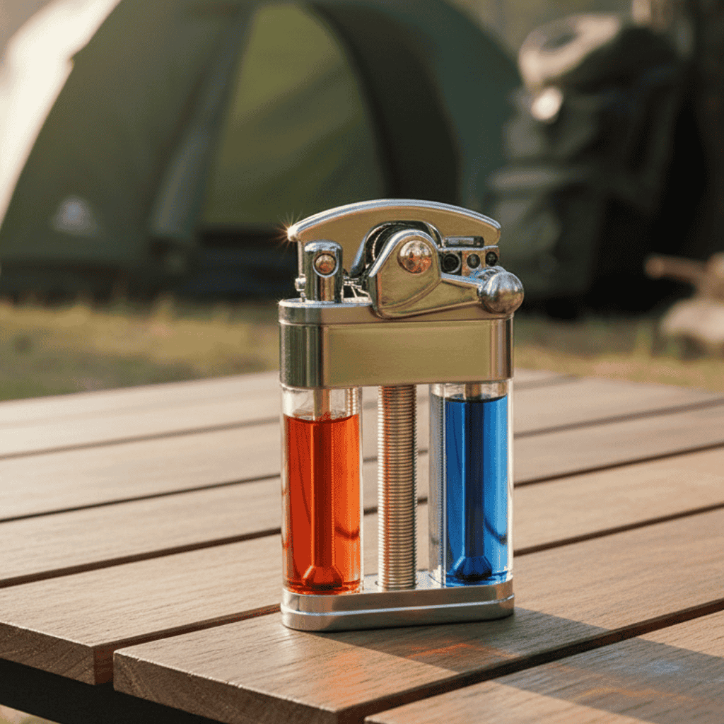 Multi-Fuel Kerosene Lighter Transparent Design for Outdoor Adventures